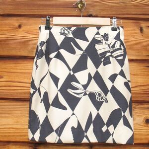 Vintage  Salvatore Ferragamo Gray Cream Wool Skirt